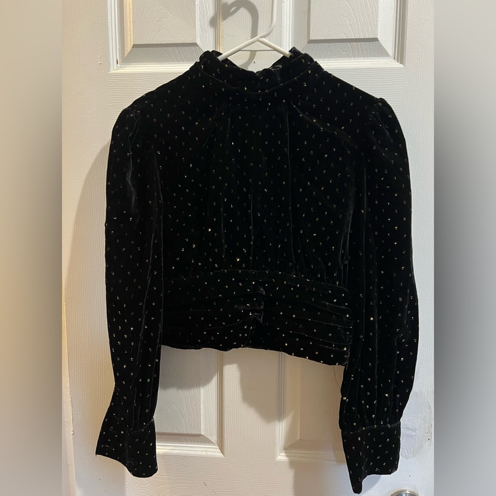 Zara velvet top